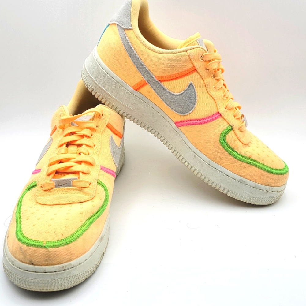 Women's Air Force 1 '07 Low LX 'Stitched Canvas‎ - Melon Tint' SIZE 10.5. #1498